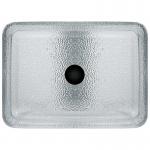 330mm 460mm Bathroom Wash Basin Table Top Shallow Glass Die Casting Crystal Clear