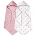 Muslin Skin Friendly Infant Bath Towels Infant Towel Set 32*32 Inches for sale