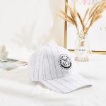 Stripe 6 Panel Embroidered Baseball Caps With Back Closure for sale