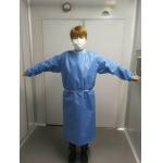 Blue Non Woven Coverall Disposable Dustproof Surgical Isolation Gown for sale