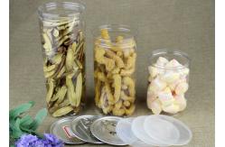 China CMYK Printing Round Transparent PET Jar For Candy / Chocolate Packaging supplier
