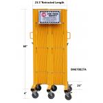 Warehouse Heavy Duty Steel Portable Folding Security Gates With Warning Label
