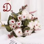 Wholesale High Quality Natural-like Peony Clove Artificial Flower bunch Wedding Simulated Rose Flowers Plants for Decoration for sale