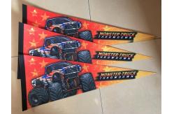 China Custom Polyester Waterproof Felt Triangle Banner Silk Screen Printing supplier