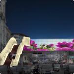 T20-1L Transparent Led Mesh Display Outdoor SMD3535 For Building Surface