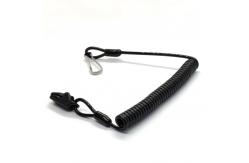 China Anti Theft Security Spring Coil Lanyard Pistol Lanyard For Safety supplier