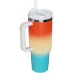 Double Walled Mutifunctional Vacuum Insulated Water Straw Bottle 16 Oz