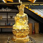 Gold Leaf Bronze Ksitigarbha Bodhisattva Statue Custom Antique Bronze Buddha Statues for sale