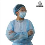 Level 2 SPP PE Plastic Disposable Isolation Gown For Medical for sale