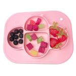 Non Toxic Silicone Baby Tray Bee Shape BPA Free Divided Suction Plate Customized for sale