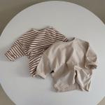 Organic Cotton Crewneck Long Sleeve Tee for sale