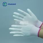 High Density White Polyester Cleanroom Gloves Carbon Fiber ESD Gloves Industrial Good Quality