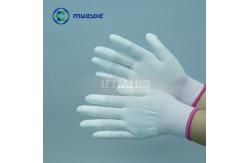 China High Density White Polyester Cleanroom Gloves Carbon Fiber ESD Gloves Industrial Good Quality supplier
