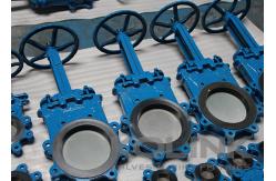 China Bi-directional Slurry Knife Gate Valve Replaceable Rubber Sleeve For Mining supplier