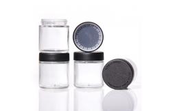 China Luxury Empty Cosmetic Jars Round Glass Cream Jars Face Cream Container With Lid supplier