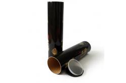 China Black Mailing Paper Tube packaging For Map / Documents With Plastic PP Lid supplier