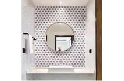 China Mosaic Carrara White Special Shaped Marble Stone Tile Kitchen Wall Floor Tile supplier