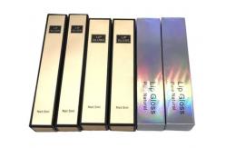 China 10000pcs BSCI Custom Lip Gloss Box Packaging , Spot Varnishing Lipstick Paper Box supplier