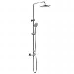 Lifting Sanitary Ware Shower Set With Slide Bar Round Shape Head Shower for sale