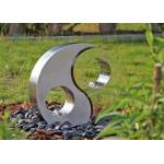 Garden Stainless Steel Sculpture Polished And Matt Yin Yang Modern Art Statues for sale