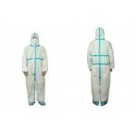 Type 4B/5B/6B Microporous Biosafety Medical Protective Coverall With Blue Taped Seam for sale