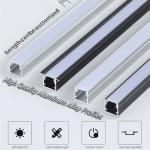 RGB Color Temp Linear Light Embedded Black LED Gypsum Ceiling Light Trough for Living Room for sale