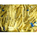 Yellow 3T Polyester Lifting Sling Crane Lifting Straps For Cargo / Crane for sale