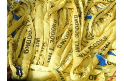 China Yellow 3T Polyester Lifting Sling Crane Lifting Straps For Cargo / Crane supplier