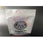 Holographic Stand Up Zip Lock Bag Laminated Poly Large Plastic Packaging Hologram Foil Sticker for sale