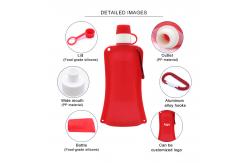 China Eco Friendly 500ml Silicone Expandable Water Bottle supplier