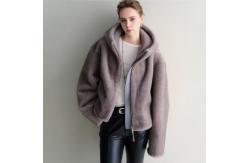 China Faux Mink Fur Hooded Casual Jacket supplier