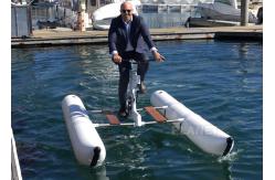 China Custom Size Inflatable Banana Boat Floating Water Bike Buoy supplier