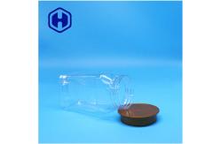 China Square Shaped Clear Plastic Salt Cumin Powder Fennel Bean Jars Screw Top Lid supplier