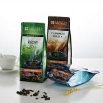 Aluminum foil 12oz coffee bean packaging bags with degrassing valve for sale