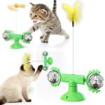 Plush Green Rope 20cm Pet Cat Toy Planet Spinning Windmill for sale