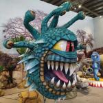 Handmade Lifelike Animatronic Dragons Simulation Beholder Sculpture With Movements for sale