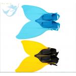 Blue And Yellow Plastic Mermaid Monofin , Mermaid Feet Fins Anti - Skidding for sale