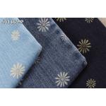 Flower Printed Denim Twill Fabric Stretch Raw Material For Women Jeans Fashion for sale