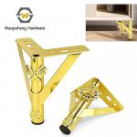 Thickened Hollow Metal Legs, Hardware Fittings for Sofas Bedside Tables & Coffee Tables New Decorative Iron Floral Legs for sale