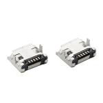 LCP Plastic Magnetic Micro USB Connectors Type B 5 Pin With Flange for sale