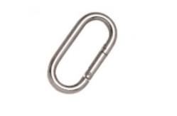 China Egg Shape Stainless Steel Locking Carabiner Spring Hook Clip Quicklinks supplier