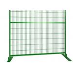6'H Commercial CA Style Temporary Fencing PVC Coating With Security Clamps And Accessories Available for sale