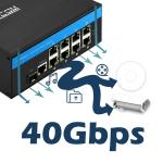 Gigabit Ethernet Industrial Managed POE Switch With 1 Sfp Port Vlan Qos LACP for sale