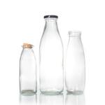 Personalised Glass Milk Bottle 16oz 500ml 1 Litre Logo Printing for sale