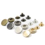 Custom Snap Buttons 4 Parts Metal With Logo Black Ancient Silver