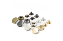China Custom Snap Buttons 4 Parts Metal With Logo Black Ancient Silver supplier