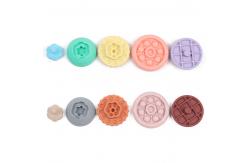 China 2 To 4 Years Old Baby Silicone Toys EN71 Silicone Stacking Blocks supplier