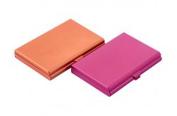 China Aluminum Name Card Holder Rectangle Mirror Customized Card Case supplier