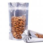 k Aluminum Foil Standing Up Pouches Resealable with Transparent Front for sale