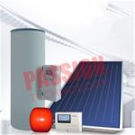 Split Pressurized Solar Water Heater , Flat Plate Water Heater Blue Titanium Coating  for sale